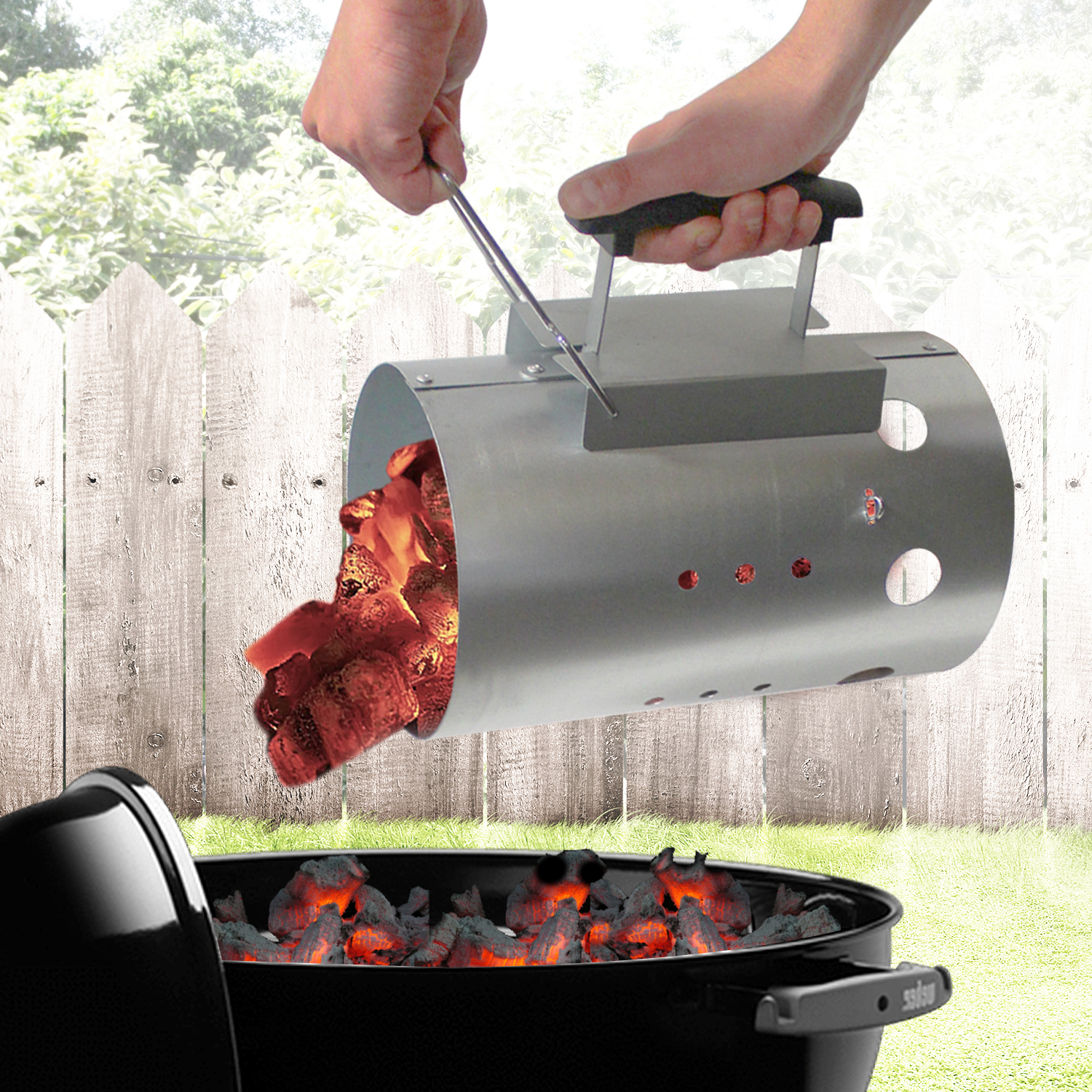 Chimney Grill - Snake Methode Weber