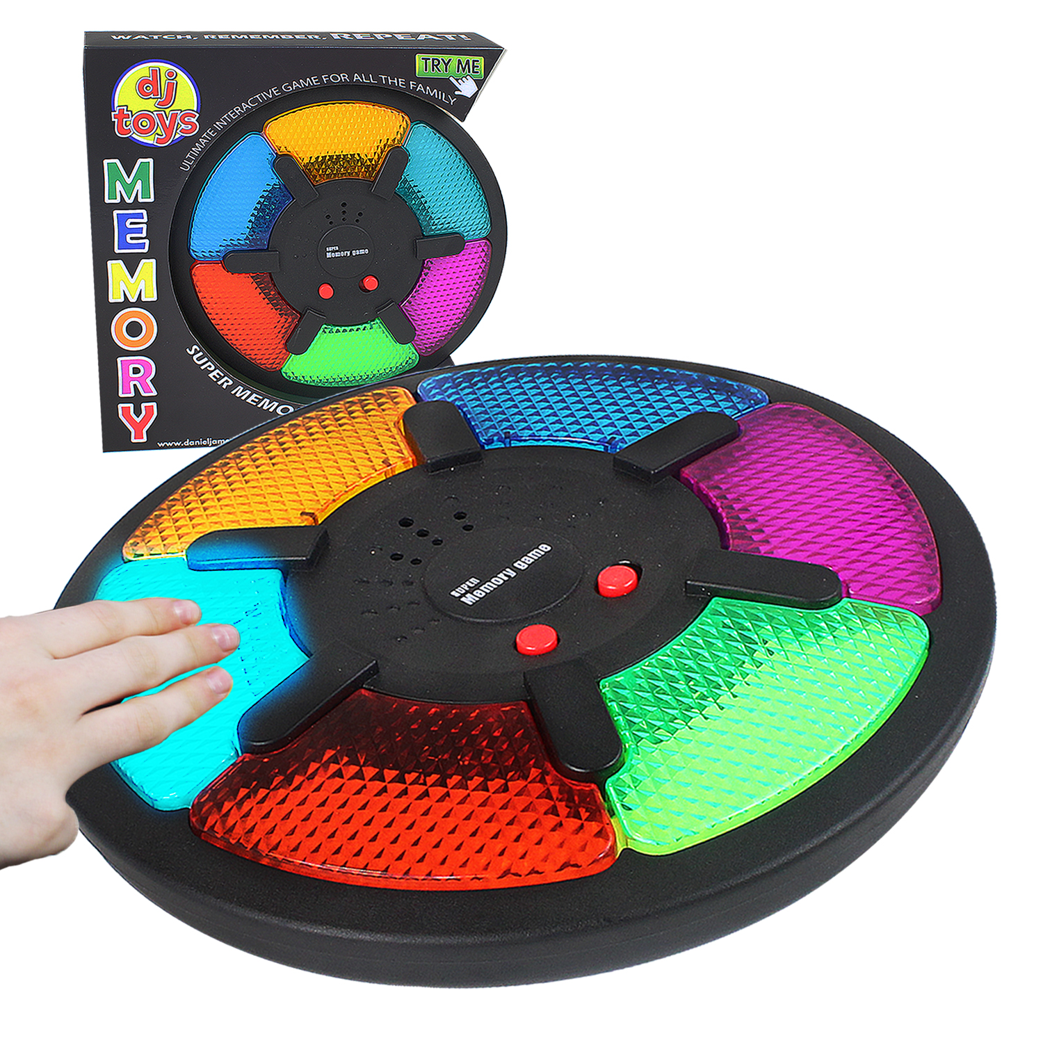 Electronic Interactive Memory Game Hand Held LED Light Sound Kids Fun Toy Family