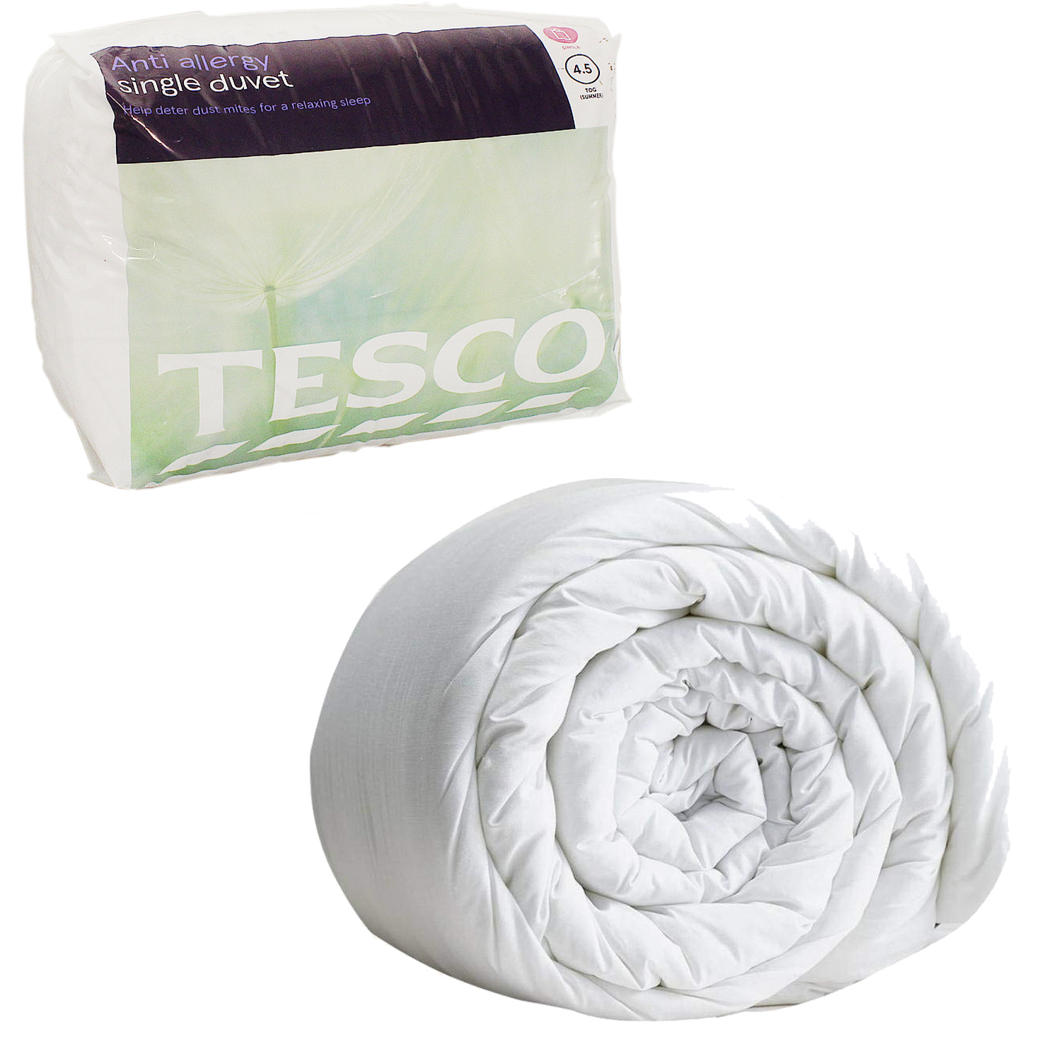 Tesco Anti Allergy Duvet 4 5 Tog Single Bed Machine Washable