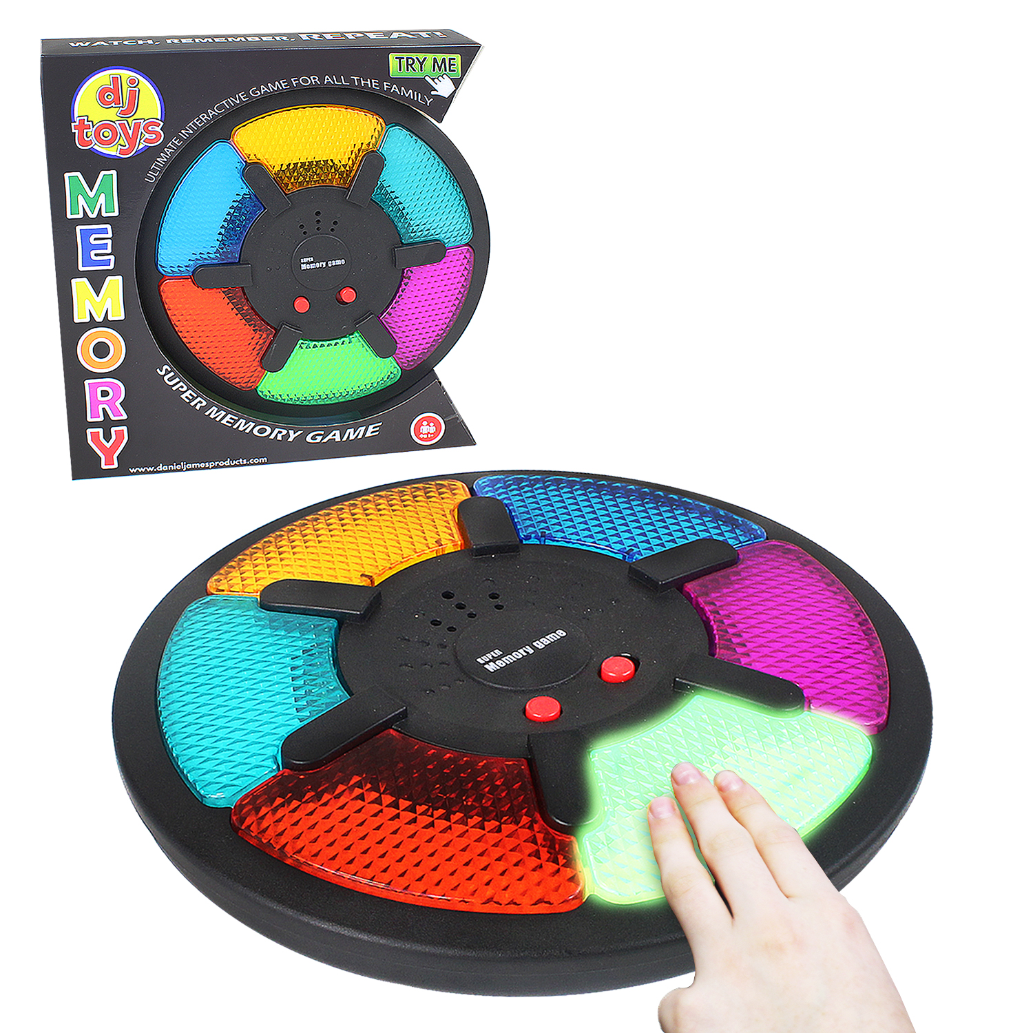 Electronic Interactive Memory Game Hand Held LED Light Sound Kids Fun Toy Family