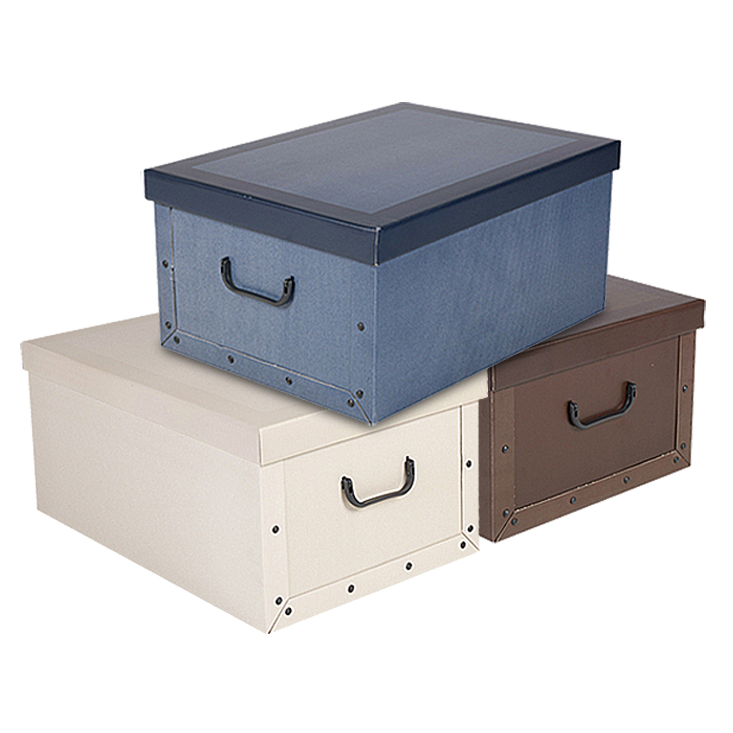 3 Underbed Collapsible Cardboard Storage  Boxes Lightweight 