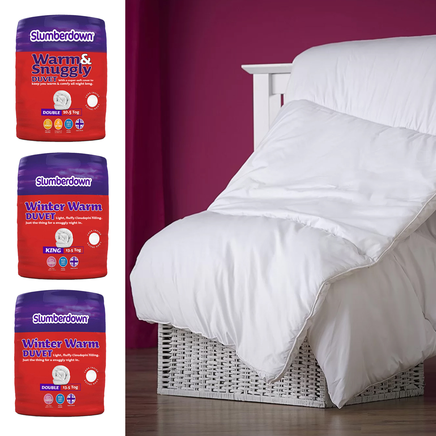 Duvet Slumberdown Duvet 10 5 Machine Snuggly Bed Warm Double
