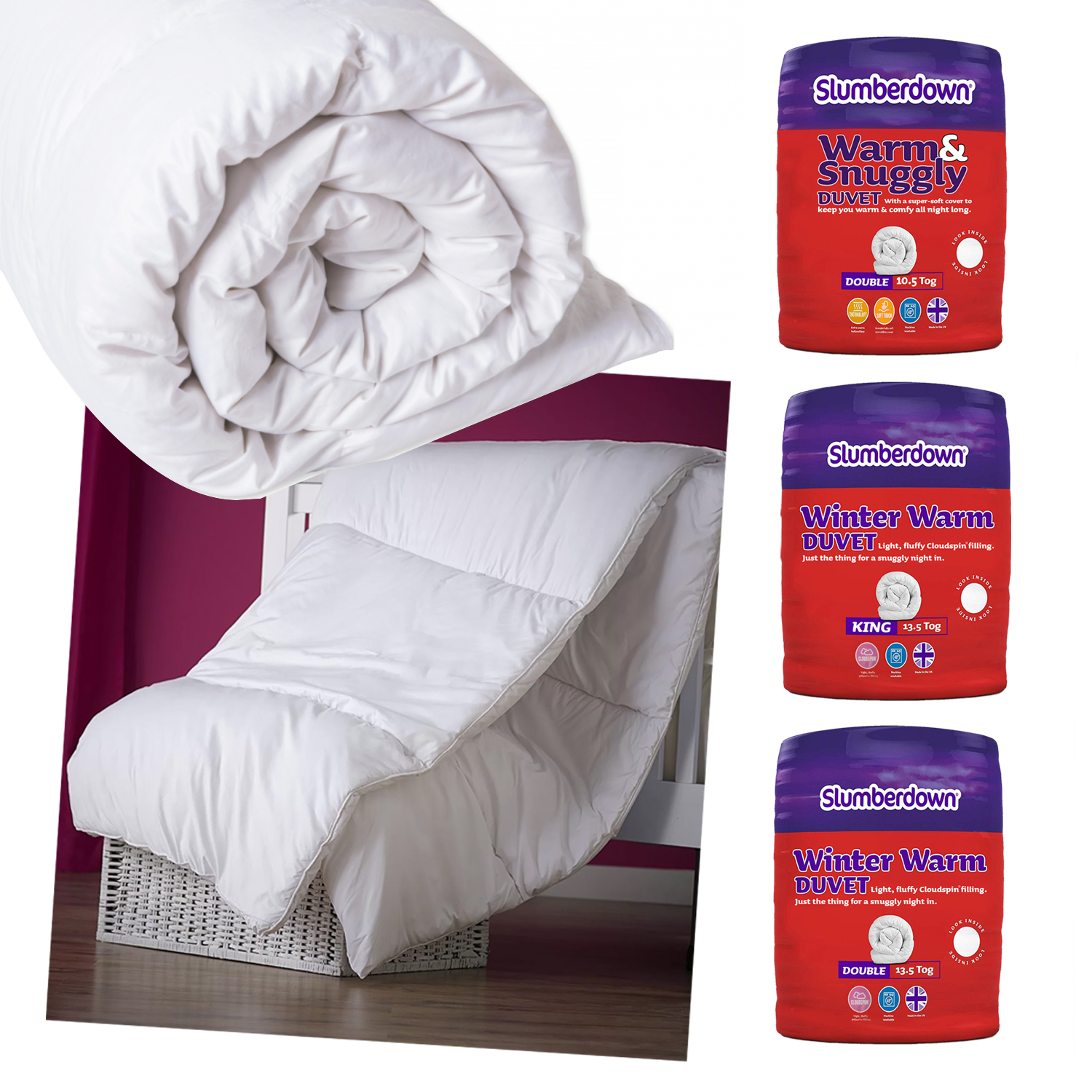 Double Bed King Slumberdown Duvet 10 5 13 5 Tog Warm Snuggly