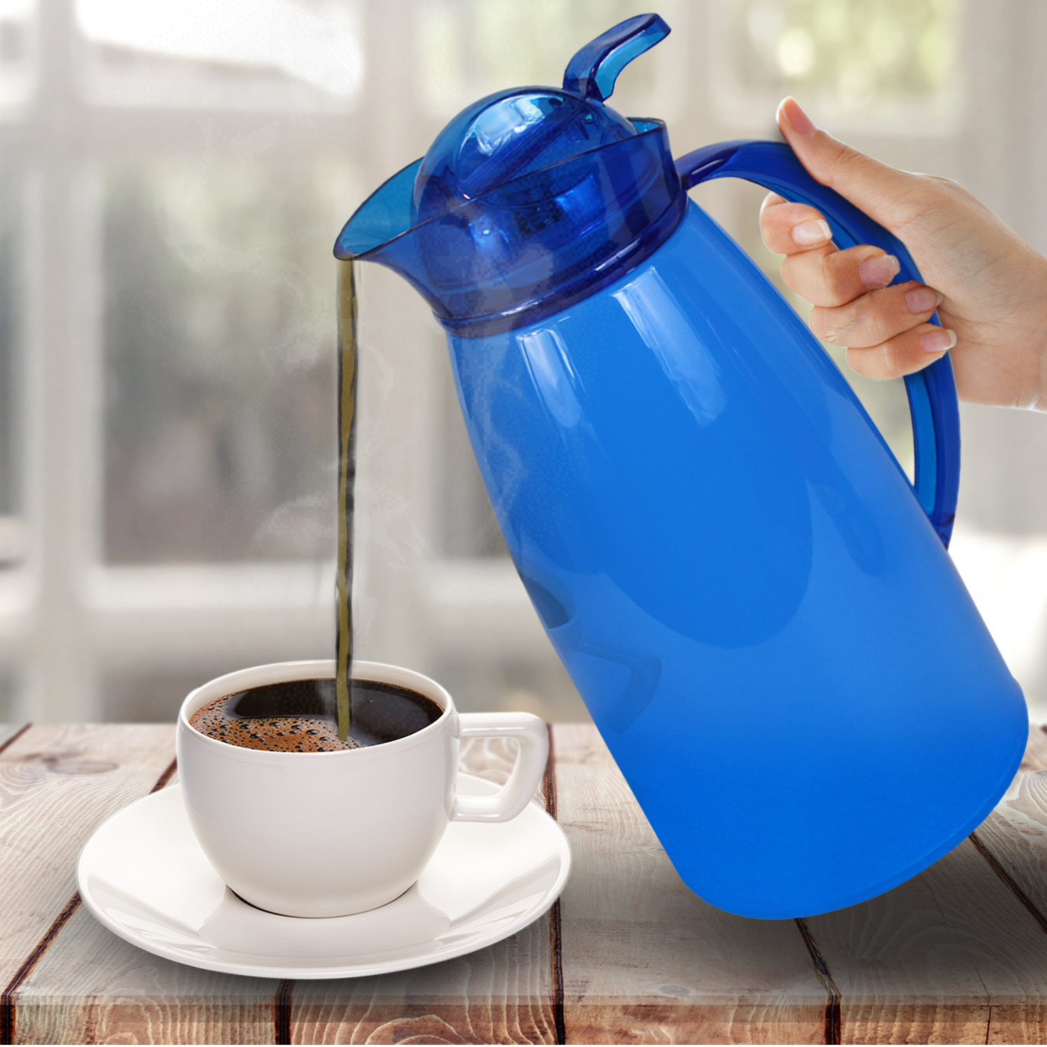 1.5L 1L Thermos Jug Flask Insulated Hot Cold Drinks Water Dispenser Coffee