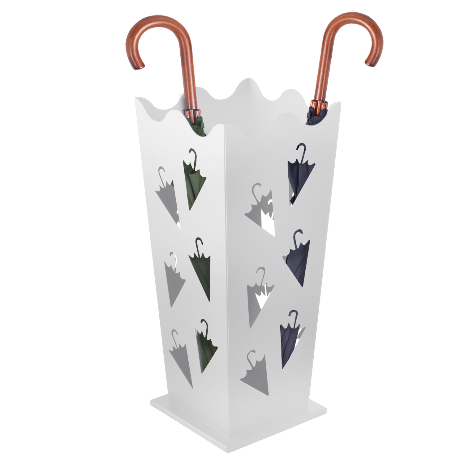 Metal Umbrella Holder Stand Rack Rain Water Drip Tray Walking Stick