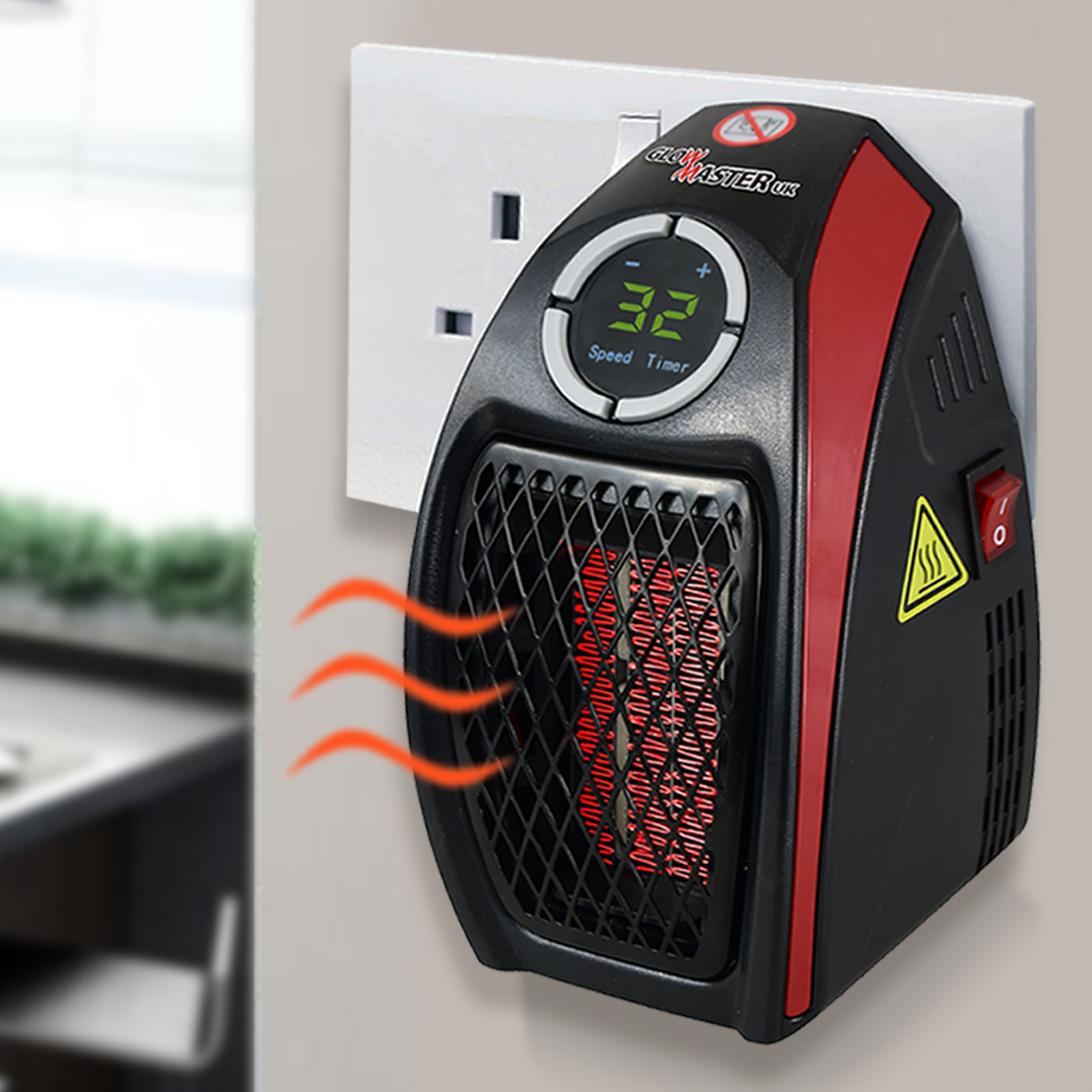 Plug In Heater 500w Energy Saving Mini Mini Space Heater with Adjustable Timer