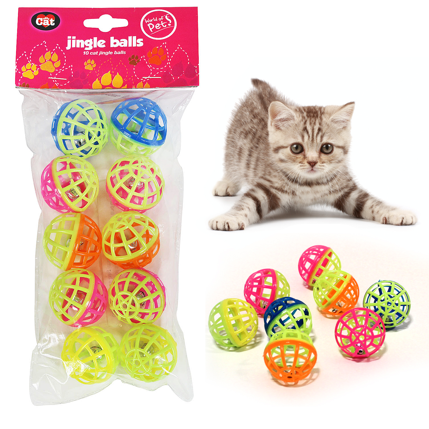 cat with balls
