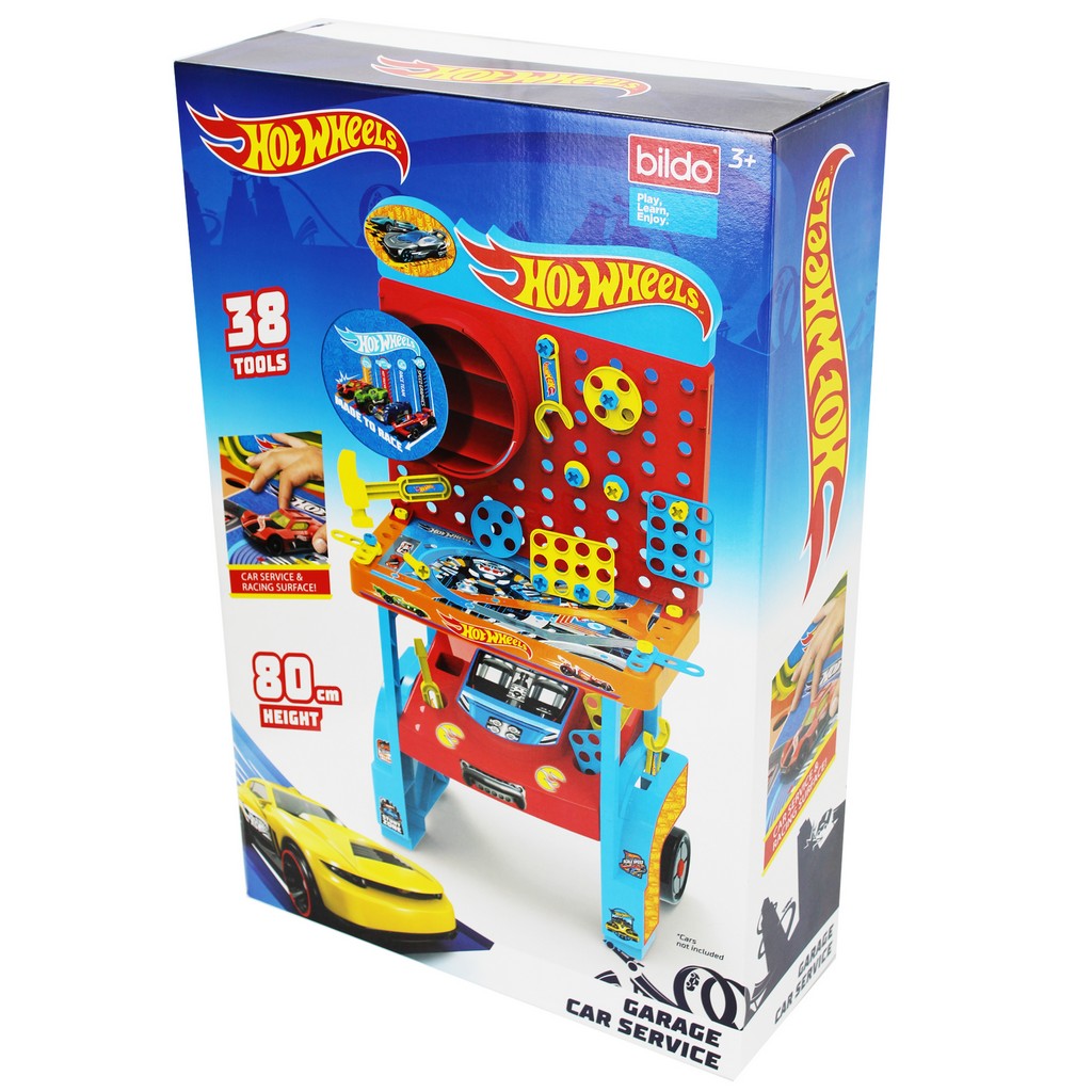 hot wheels garage and tool bench set