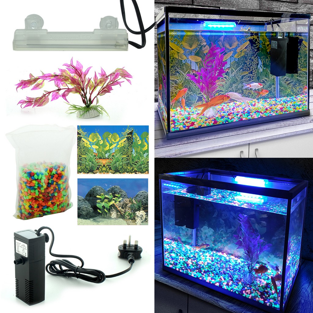 18L 26L Aquarium Fish Tank Kit Glass Starter Set LED Light Net Air Pump Filter eBay 18L 26L Aquarium Fish Tank Kit Glass Starter Set LED Light Net Air Pump Filter eBay