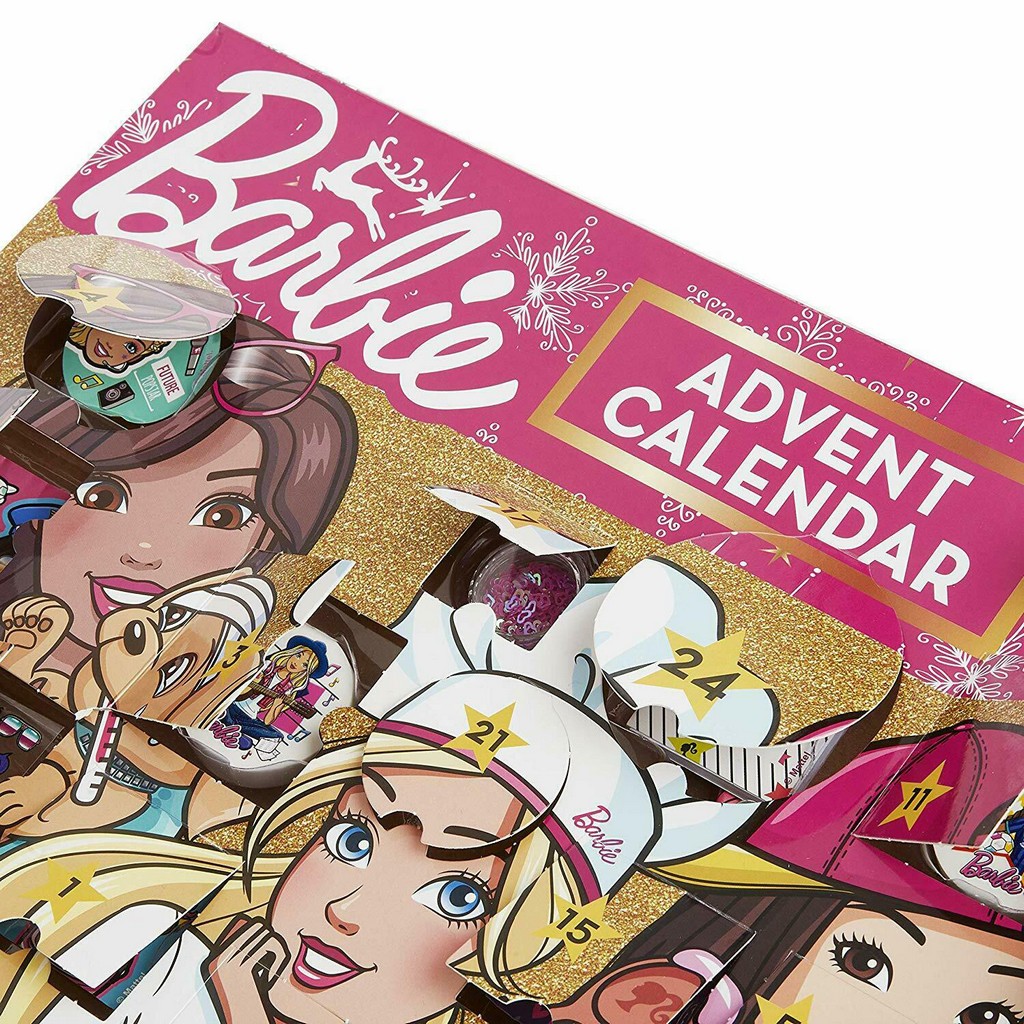 Christmas Advent Calendar Barbie Doll Present Toy Gift Hair Bracelets