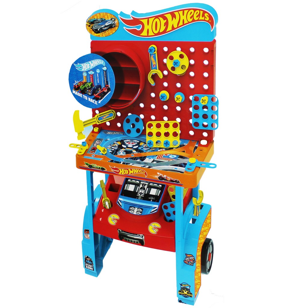 hot wheels garage and tool bench set