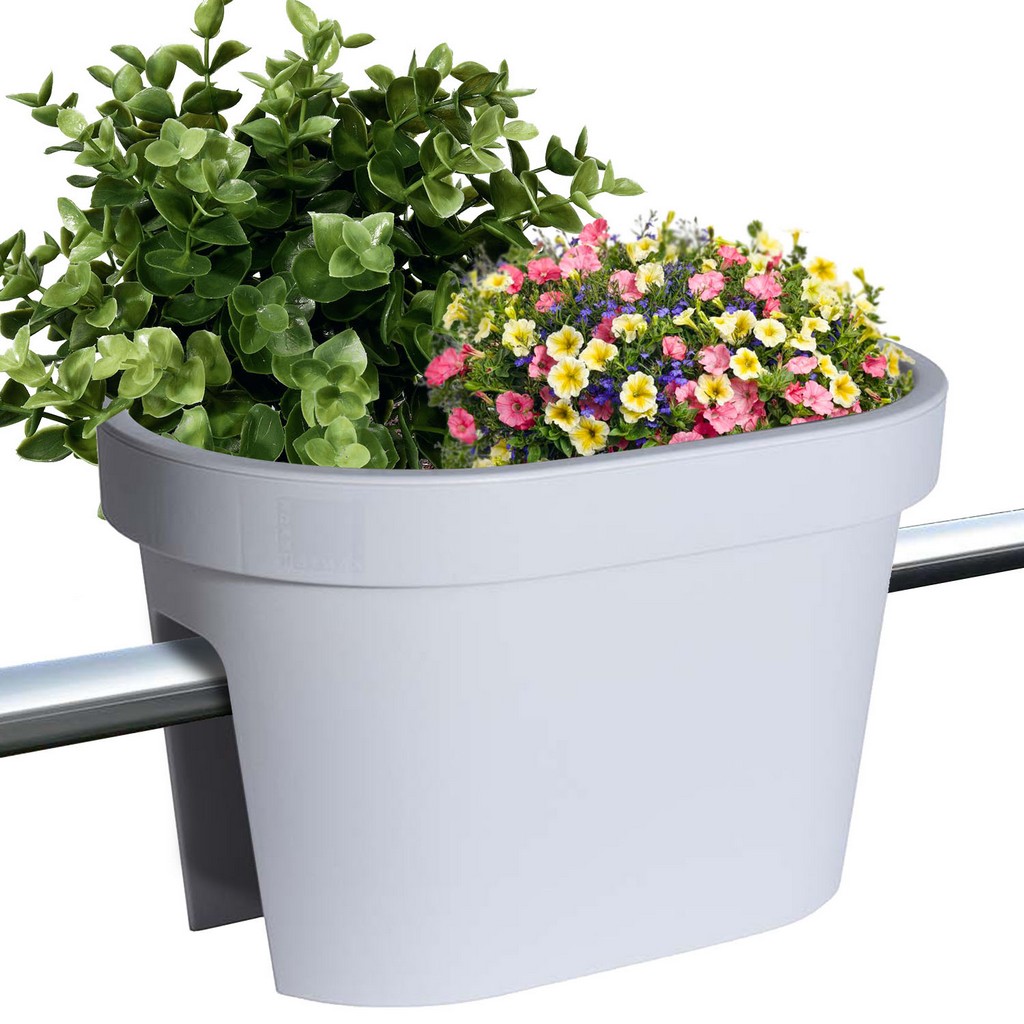 Fence Planter Bridge Flower Plant Pot Balcony Hanging Outdoor Rail