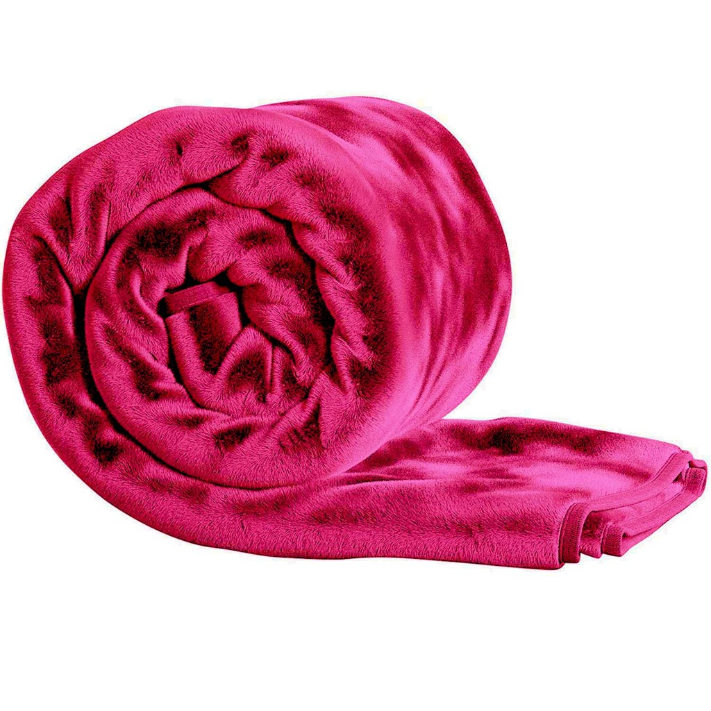 Soft Faux Mink Throw Fuschia Pink Luxury Fur Fleece Sofa Blanket