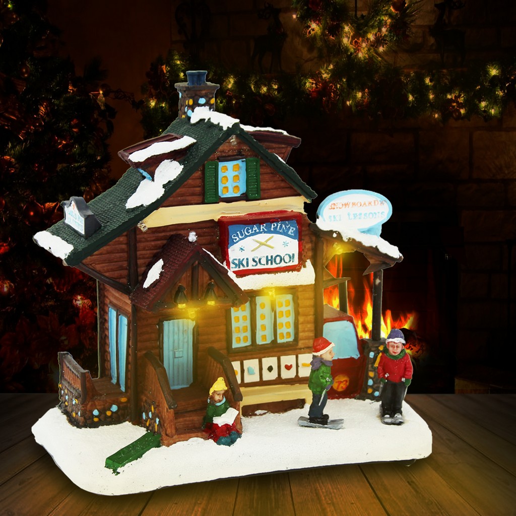 Light Up Christmas Village Model LED Lights Lighting Decorations Tree