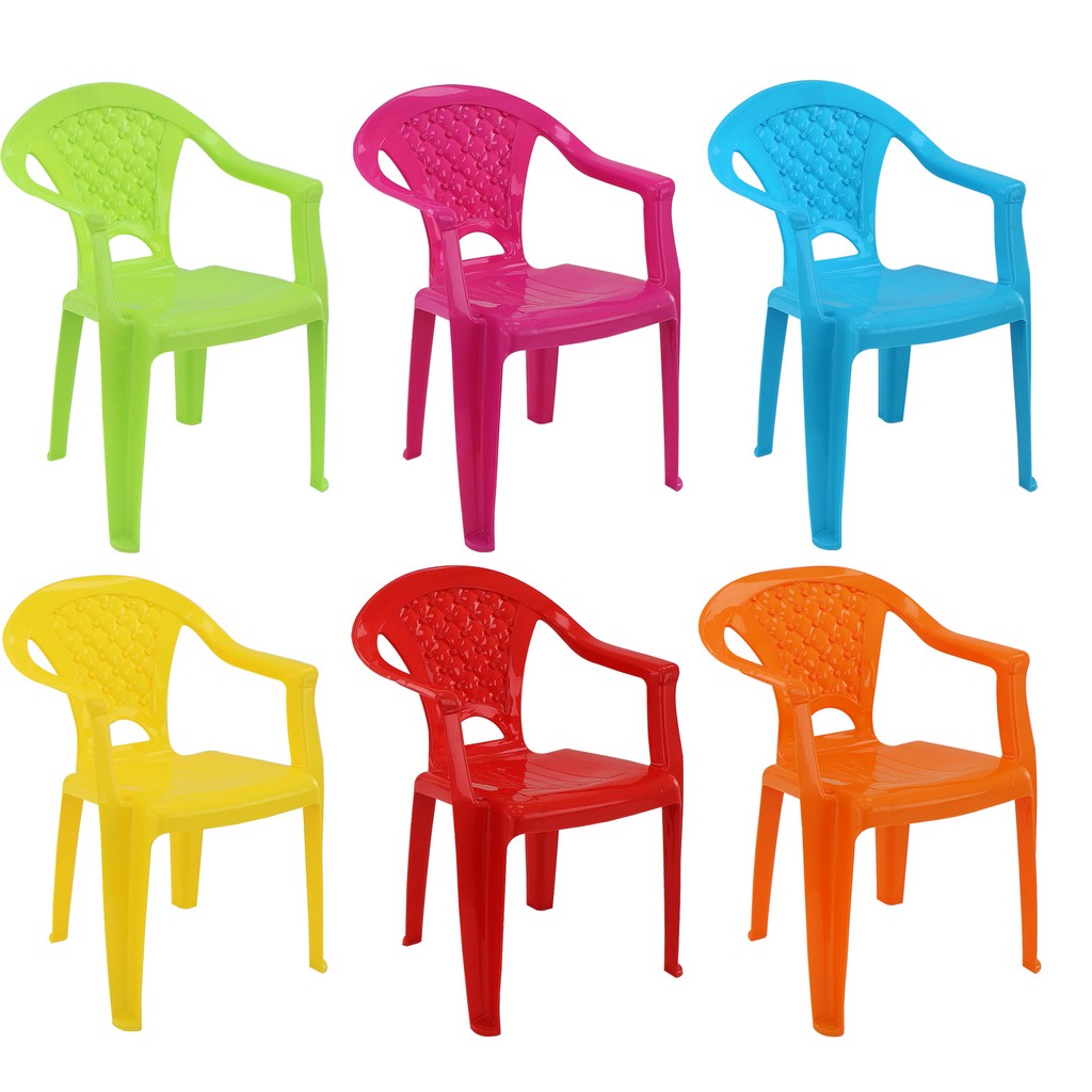 Plastic Play Chairs Kids Stackable Nursery Indoor Outdoor Coloured