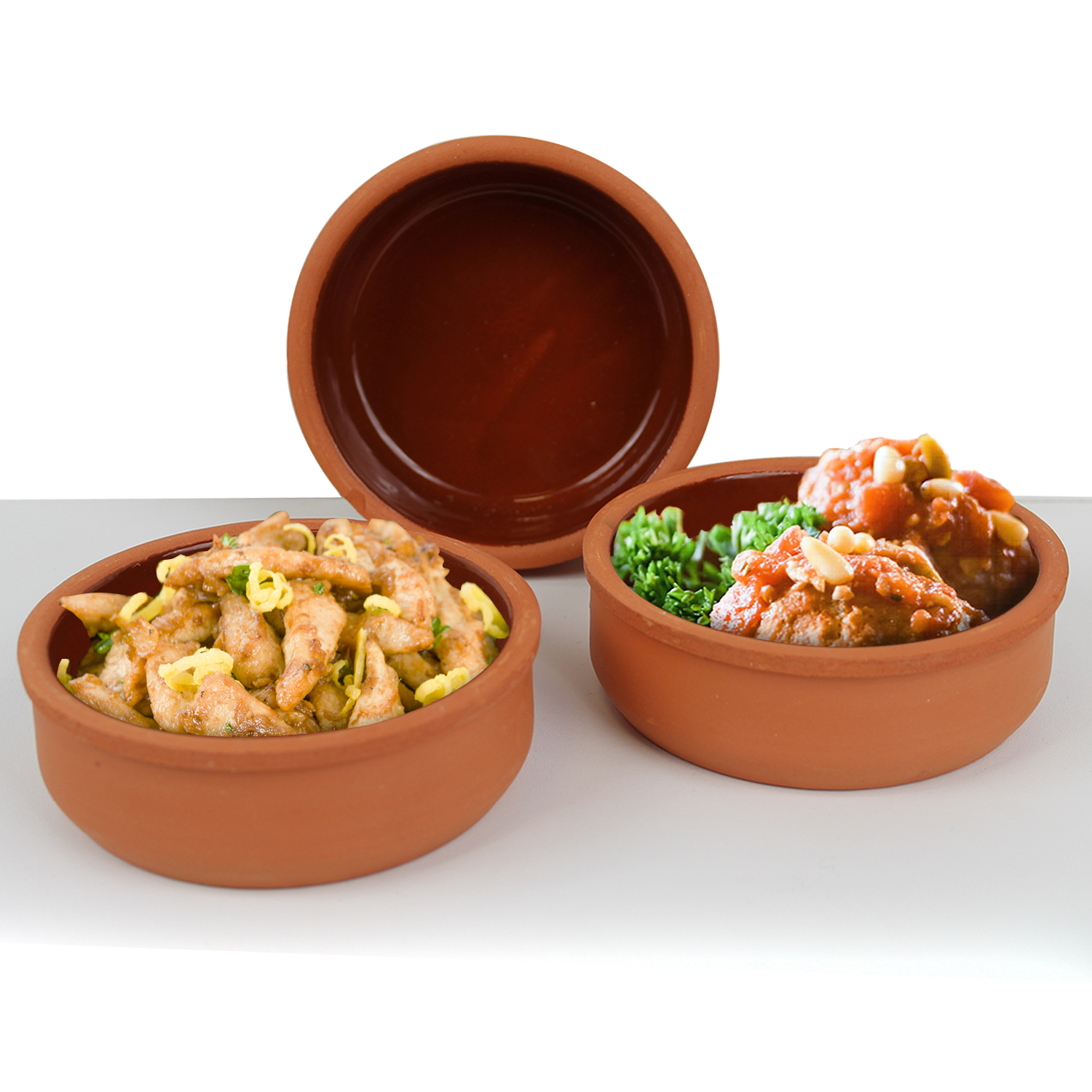 Terracotta 12cm Glazed Tapas Olive Bowls Dishes Cazuelas Spanish